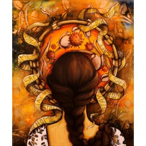 Shazia Salman, 30 x 36 Inch, Acrylics on Canvas, Figurative Painting, AC-SAZ-054